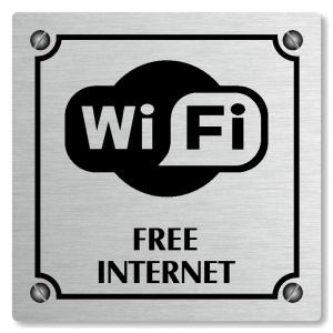 Free internet, 80x80mm, stříbrná, Kansas